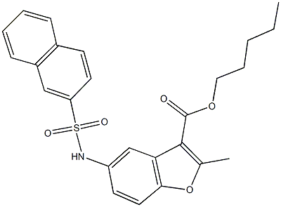 pentyl 2-methyl-5-[(2-naphthylsulfonyl)amino]-1-benzofuran-3-carboxylate|