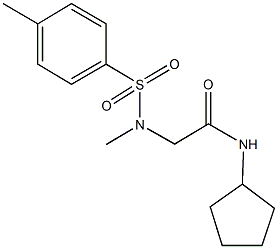 N-cyclopentyl-2-{methyl[(4-methylphenyl)sulfonyl]amino}acetamide Structure