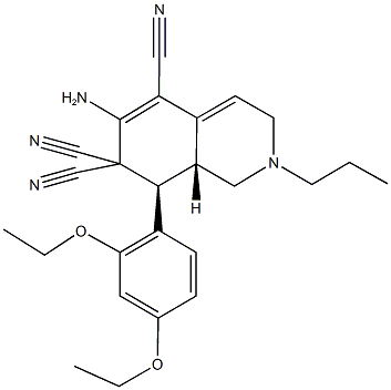 6-amino-8-(2,4-diethoxyphenyl)-2-propyl-2,3,8,8a-tetrahydro-5,7,7(1H)-isoquinolinetricarbonitrile