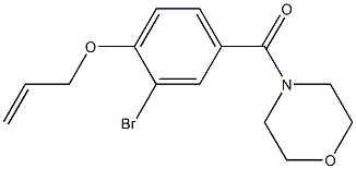 allyl 2-bromo-4-(4-morpholinylcarbonyl)phenyl ether Struktur