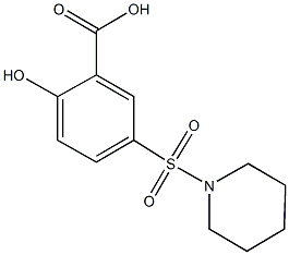 2-hydroxy-5-(1-piperidinylsulfonyl)benzoic acid,,结构式