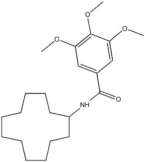 N-cyclododecyl-3,4,5-trimethoxybenzamide 化学構造式