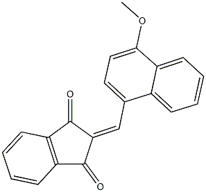 2-[(4-methoxy-1-naphthyl)methylene]-1H-indene-1,3(2H)-dione Struktur