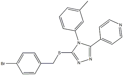 4-bromobenzyl 4-(3-methylphenyl)-5-(4-pyridinyl)-4H-1,2,4-triazol-3-yl sulfide|