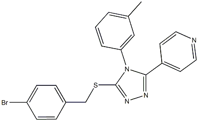 4-bromobenzyl 4-(3-methylphenyl)-5-(4-pyridinyl)-4H-1,2,4-triazol-3-yl sulfide Structure