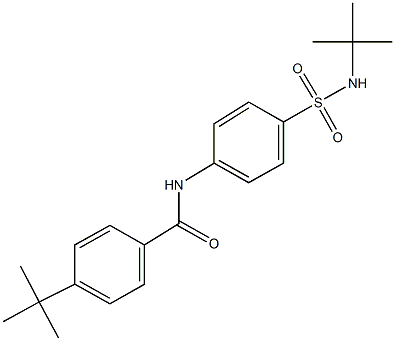 4-tert-butyl-N-{4-[(tert-butylamino)sulfonyl]phenyl}benzamide 结构式