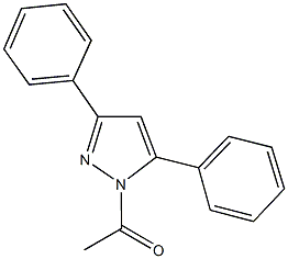 1-acetyl-3,5-diphenyl-1H-pyrazole 结构式