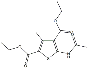 diethyl 5-(acetylamino)-3-methyl-2,4-thiophenedicarboxylate,,结构式