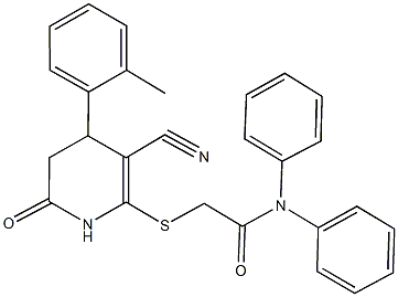 2-{[3-cyano-4-(2-methylphenyl)-6-oxo-1,4,5,6-tetrahydropyridin-2-yl]sulfanyl}-N,N-diphenylacetamide