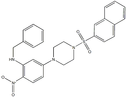 1-{3-(benzylamino)-4-nitrophenyl}-4-(2-naphthylsulfonyl)piperazine Structure