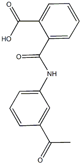 2-[(3-acetylanilino)carbonyl]benzoic acid Struktur