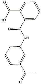 2-[(3-acetylanilino)carbonyl]benzoic acid 化学構造式