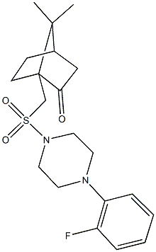1-({[4-(2-fluorophenyl)-1-piperazinyl]sulfonyl}methyl)-7,7-dimethylbicyclo[2.2.1]heptan-2-one|