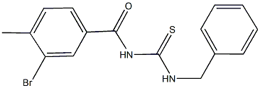 N-benzyl-N'-(3-bromo-4-methylbenzoyl)thiourea Struktur