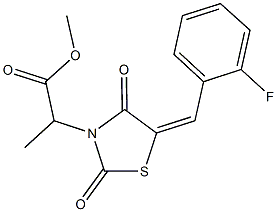 methyl 2-[5-(2-fluorobenzylidene)-2,4-dioxo-1,3-thiazolidin-3-yl]propanoate