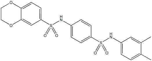N-{4-[(3,4-dimethylanilino)sulfonyl]phenyl}-2,3-dihydro-1,4-benzodioxine-6-sulfonamide Structure