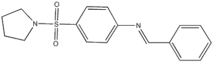N-benzylidene-N-[4-(1-pyrrolidinylsulfonyl)phenyl]amine Struktur
