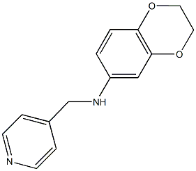 N-(2,3-dihydro-1,4-benzodioxin-6-yl)-N-(4-pyridinylmethyl)amine Structure