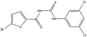 N-(5-bromo-2-furoyl)-N'-(3,5-dichlorophenyl)thiourea Struktur