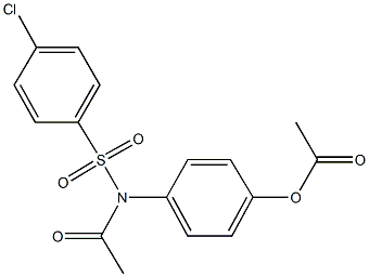 4-{acetyl[(4-chlorophenyl)sulfonyl]amino}phenyl acetate,,结构式
