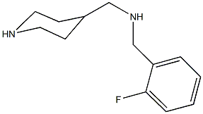 N-(2-fluorobenzyl)-N-(4-piperidinylmethyl)amine 化学構造式