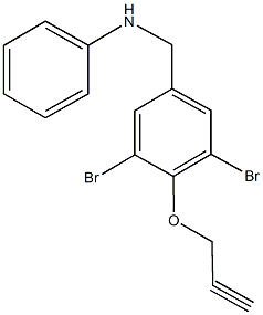 N-[3,5-dibromo-4-(2-propynyloxy)benzyl]-N-phenylamine 结构式