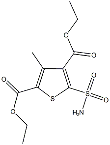 diethyl 5-(aminosulfonyl)-3-methyl-2,4-thiophenedicarboxylate Structure