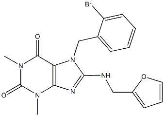  7-(2-bromobenzyl)-8-[(2-furylmethyl)amino]-1,3-dimethyl-3,7-dihydro-1H-purine-2,6-dione