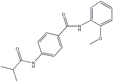 4-(isobutyrylamino)-N-(2-methoxyphenyl)benzamide Structure