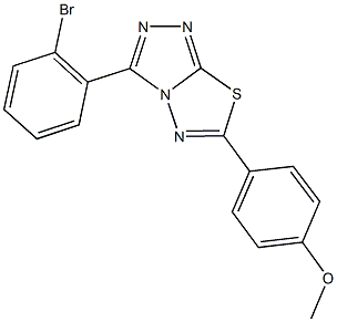 4-[3-(2-bromophenyl)[1,2,4]triazolo[3,4-b][1,3,4]thiadiazol-6-yl]phenyl methyl ether Structure