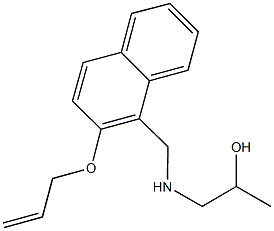 1-({[2-(allyloxy)-1-naphthyl]methyl}amino)-2-propanol 化学構造式