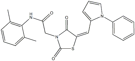 N-(2,6-dimethylphenyl)-2-{2,4-dioxo-5-[(1-phenyl-1H-pyrrol-2-yl)methylene]-1,3-thiazolidin-3-yl}acetamide