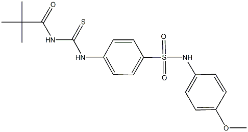 4-({[(2,2-dimethylpropanoyl)amino]carbothioyl}amino)-N-(4-methoxyphenyl)benzenesulfonamide Structure