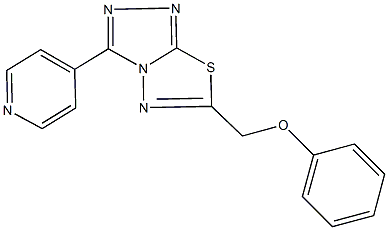 phenyl [3-(4-pyridinyl)[1,2,4]triazolo[3,4-b][1,3,4]thiadiazol-6-yl]methyl ether Struktur
