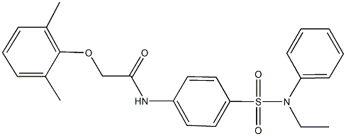  2-(2,6-dimethylphenoxy)-N-{4-[(ethylanilino)sulfonyl]phenyl}acetamide