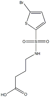 4-{[(5-bromo-2-thienyl)sulfonyl]amino}butanoic acid Structure