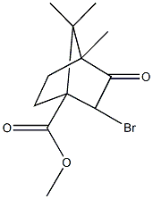 methyl 2-bromo-4,7,7-trimethyl-3-oxobicyclo[2.2.1]heptane-1-carboxylate Struktur