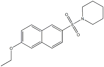 1-[(6-ethoxy-2-naphthyl)sulfonyl]piperidine 化学構造式