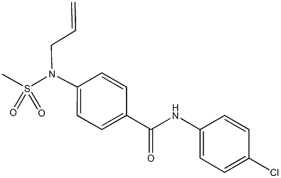 4-[allyl(methylsulfonyl)amino]-N-(4-chlorophenyl)benzamide Structure