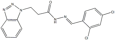 3-(1H-1,2,3-benzotriazol-1-yl)-N'-(2,4-dichlorobenzylidene)propanohydrazide 结构式
