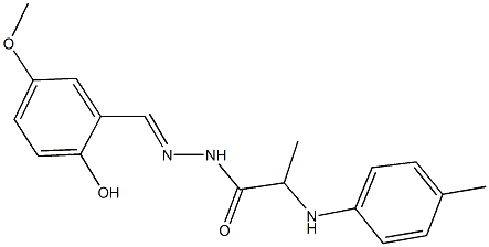  N'-(2-hydroxy-5-methoxybenzylidene)-2-(4-toluidino)propanohydrazide