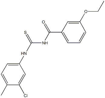 N-(3-chloro-4-methylphenyl)-N'-(3-ethoxybenzoyl)thiourea 结构式