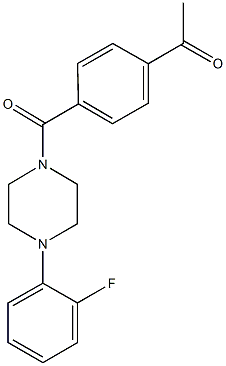 1-(4-{[4-(2-fluorophenyl)-1-piperazinyl]carbonyl}phenyl)ethanone Struktur