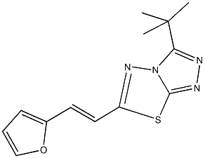3-tert-butyl-6-[2-(2-furyl)vinyl][1,2,4]triazolo[3,4-b][1,3,4]thiadiazole,,结构式