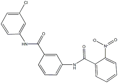 N-{3-[(3-chloroanilino)carbonyl]phenyl}-2-nitrobenzamide Structure