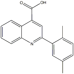 2-(2,5-dimethylphenyl)-4-quinolinecarboxylic acid,,结构式