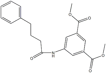 dimethyl 5-[(4-phenylbutanoyl)amino]isophthalate,,结构式