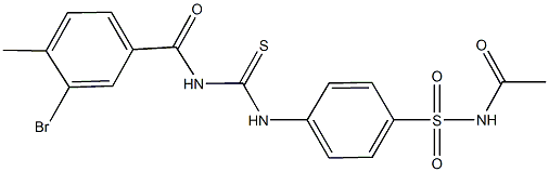 N-acetyl-4-({[(3-bromo-4-methylbenzoyl)amino]carbothioyl}amino)benzenesulfonamide