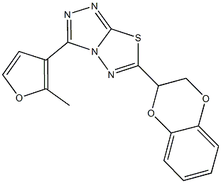 6-(2,3-dihydro-1,4-benzodioxin-2-yl)-3-(2-methyl-3-furyl)[1,2,4]triazolo[3,4-b][1,3,4]thiadiazole