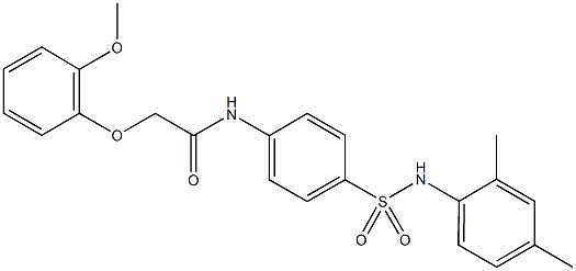 N-{4-[(2,4-dimethylanilino)sulfonyl]phenyl}-2-(2-methoxyphenoxy)acetamide Structure